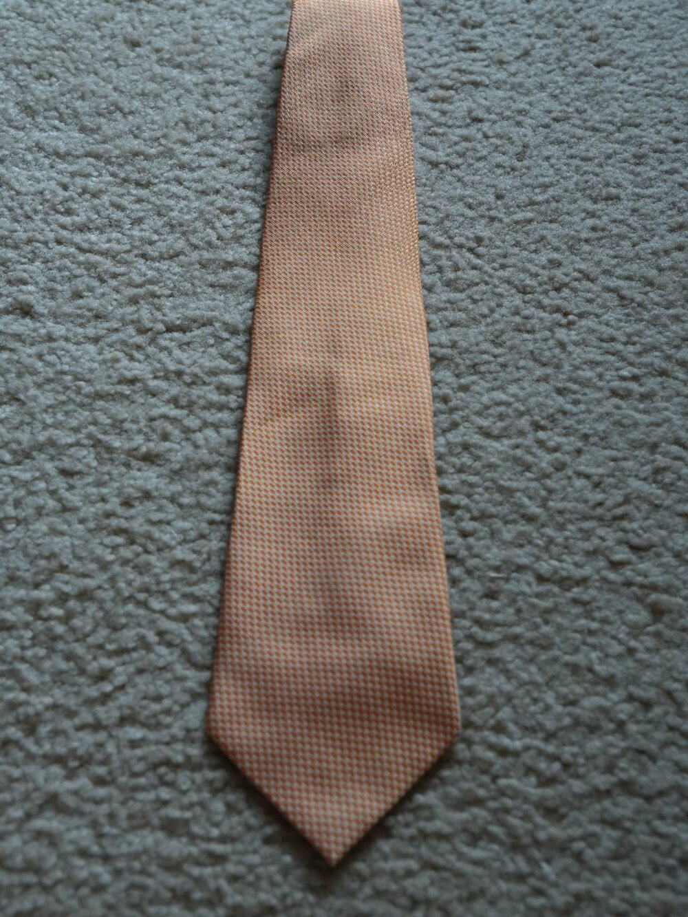 Men's Orange Patterned Vannotensa Silk Tie